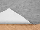 Faux Sheepskin Rug TAFALLA Grey 140 x 200 cm Polyester 42021527
