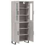Highboard Grey Sonoma 69.5x34x180 cm Engineered Wood 3198239