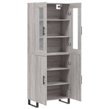 Highboard Grey Sonoma 69.5x34x180 cm Engineered Wood 3198239