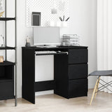 Desk Black Oak 90x45x76 cm Engineered Wood 862490