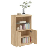 Sideboard with LED Lights Sonoma Oak 60.5x37x100 cm 836667