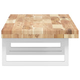 Basin Shelf Wall Mounted Steel and Solid Wood Acacia 3302708