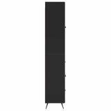Cabinet Set 2 pcs Black Engineered Wood 3416899