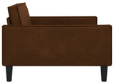 XL Armchair Brown Faux Suede Leather 42043526