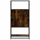 Highboard Smoked Oak 68x35x139 cm Engineered Wood and Metal 849041