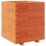 Garden Planter Wax Brown 60x60x72.5 cm Solid Wood Pine 3282581