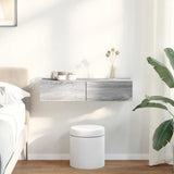 Wall Shelf with Drawers Grey Sonoma 80x33x17 cm Engineered Wood 859982