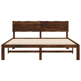 Double Bed Frame with Headboard ROSTOCK Dark Brown 180 x 200 cm 3405422