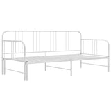 Pull-out Sofa Bed Frame without Mattress White Metal 90x200 cm 324753