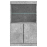 Sideboard with LED Lights Concrete Grey 60.5x37x100 cm 836668