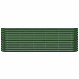 Garden Raised Bed Galvanised Steel 224x40x68 cm Green 318898