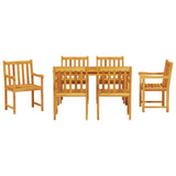 Garden Dining Set 7 pcs Brown Solid Acacia Wood 3375638