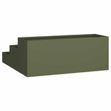 Garden Planter Olive Green 90 x 90 x 35 cm Cold-rolled Steel 865837