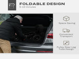 Folding Rollator Walker with Padded Seat, Backrest, Lightweight Walking Frame with Storage Bag, Dual T3398P343467