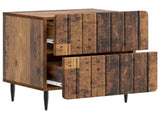 Bedside Cabinet with Drawer 2 pcs Old Wood 43 x 34.5 x 49.5 cm 894312
