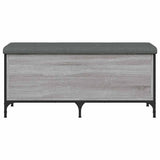 Storage Bench Grey Sonoma 102x42x45 cm Engineered Wood 835150
