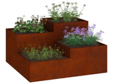 Garden Planter Rusty 80 x 80 x 60 cm Weathering Steel 865861