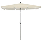 Garden Parasol Sand Fabric , Steel 210x140 cm 315543