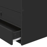 Daybed with Drawer Manual Black 100 x 200 cm Engineered Wood 3408516