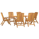 7 Piece Garden Dining Set Solid Wood Teak 3154918