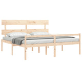 Senior Bed without Mattress 200x200 cm Solid Wood 3195371