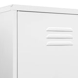 Wardrobe White 90x50x180 cm Steel 336251