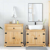 2 Piece Bathroom Furniture Set Corona Solid Wood Pine 3334636