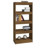 ZNTS Book Cabinet/Room Divider Brown Oak 60x30x135 cm Engineered Wood 813607