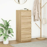 Sideboard with Drawers Sonoma Oak 37.5x35x99 cm Engineered Wood 861762