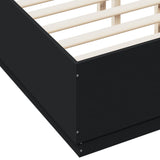 Bed Frame without Mattress Black 140x190 cm 3209731