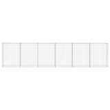 Gabion Wall with Covers Galvanised Steel 300x30x100 cm 147821