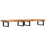 Basin Shelf Wall Mounted Steel and Solid Wood Acacia 3302749