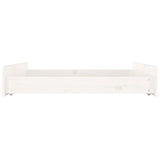 Bed Drawers 2 pcs White Solid Wood Pine 814975