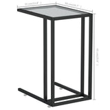 Computer Side Table Transparent 50x35x65 cm Tempered Glass 331649