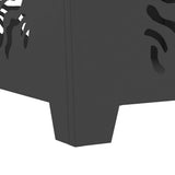 Fire Pit Black 60 x 60 x 40 cm Steel 858914