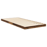 Floor Bed Frame Old Wood 75 x 190 cm Engineered Wood 893522