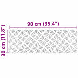 Checker Plates 2 pcs Silver 90 x 30 cm Aluminium 4104307