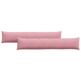 Sofa Pillows 2 pcs Pink 200 x 40 cm Corduroy Fabric 42013889