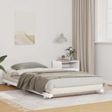 Bed Frame White 80 x 220 cm Solid Pine Wood 873122