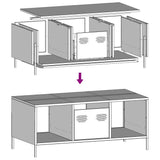 Coffee Table White 101.5x50x43.5 cm Cold-rolled Steel 851279