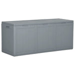 ZNTS Garden Storage Box 270L Grey PP Rattan 151235