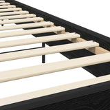 Bed Frame Black Oak 80 x 200 cm Engineered Wood 8009117
