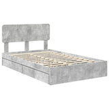 Storage Bed Concrete Grey 150 x 200 cm Engineered Wood 3412265