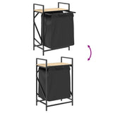 Laundry Basket 1 Compartment with Shelf Sonoma Oak 859071
