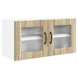 Wall Glass Cabinet PORTO Sonoma Oak 80 x 31 x 40 cm 885297