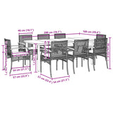 Garden Dining Set Black, Cream White 3213609
