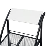 Magazine Rack 47x40x134 cm Black and White A4 30099
