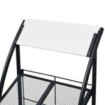 ZNTS Magazine Rack 47x40x134 cm Black and White A4 30099