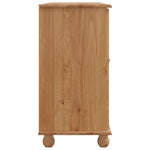 Sideboard ASKIM Brown 133.5 x 40 x 79 cm Solid pine wood 4105430