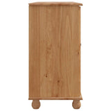 Sideboard ASKIM Brown 133.5 x 40 x 79 cm Solid pine wood 4105430